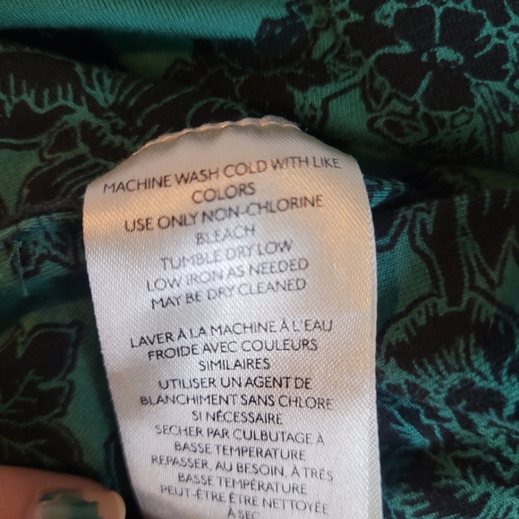 Free People Turquoise and Black Floral Camisole - Picture 8 of 9